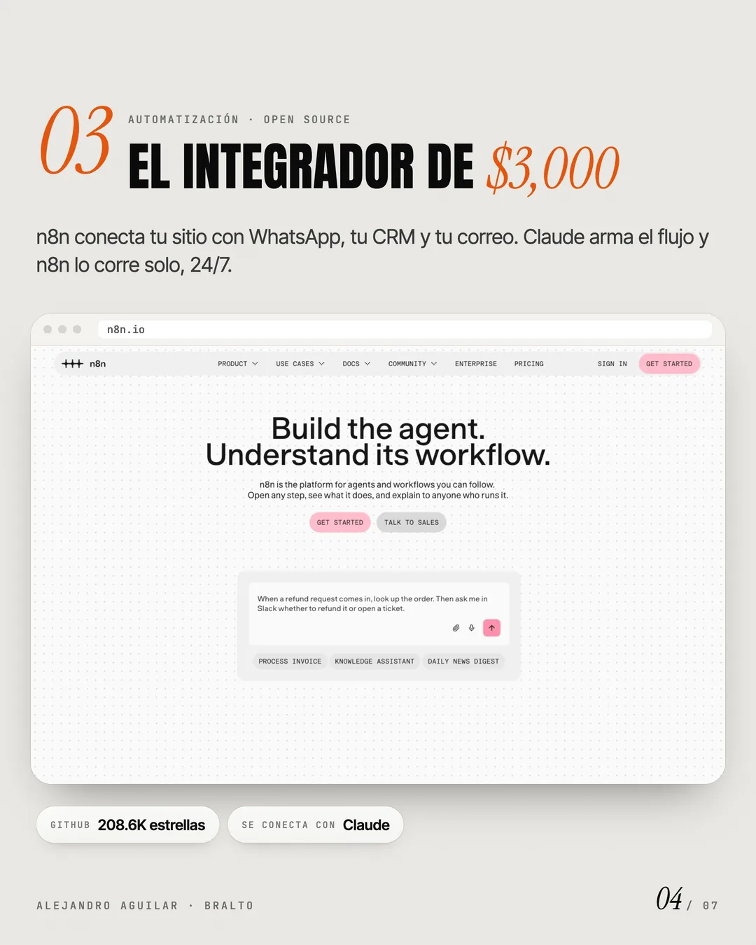 03 · El integrador: n8n