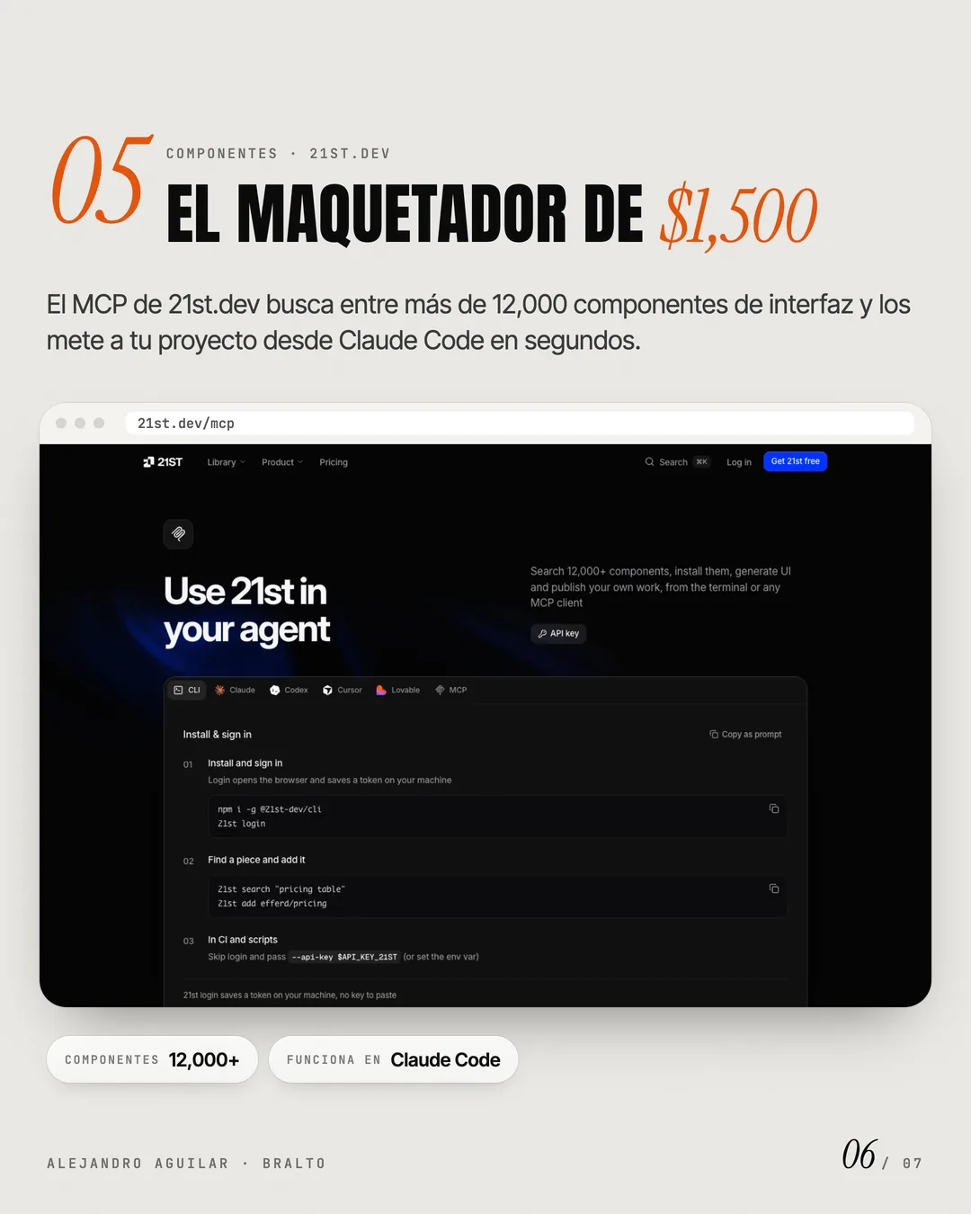05 · El maquetador: 21st.dev