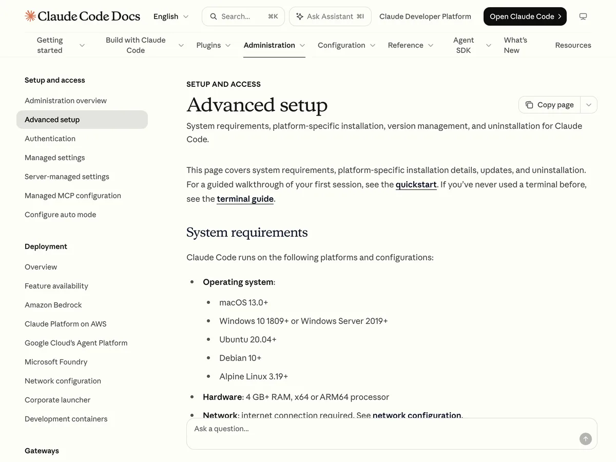 La guía oficial de instalación de Claude Code